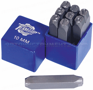 набор клейм цифровых 4мм (стальные)