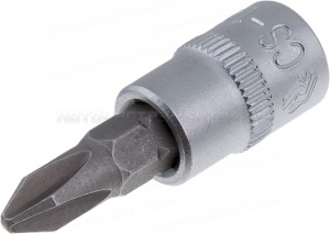 Торцевая головка короткая с битой 1/4" PH1, СТАНКОИМПОРТ, CS-14.12.PH1