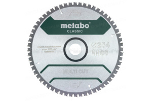 Пильн. диск MultiCutClassic 254x30 60 FZ/TZ 5°neg Metabo