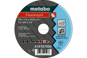 Круг отр нерж Flexiarapid 125x1,0 прямой А60R Metabo