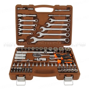 Набор инструмента универсальный 1/4", 1/2"DR, 82 предмета