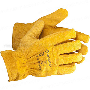 Перчатки ЗУБР "МАСТЕР" кожаные рабочие, с подкладкой, XL