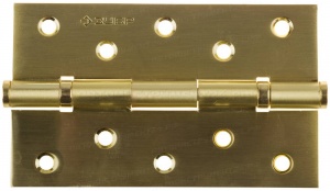 Петля универсальная ЗУБР "ЭКСПЕРТ", 2 подшипника, цвет мат. латунь (SB), с крепежом, 125х75х2,5мм, 2 шт