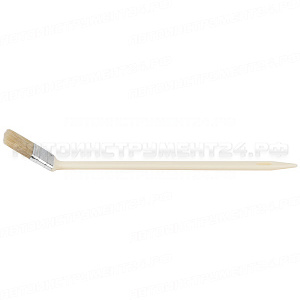 Кисть радиаторная, натуральная светлая щетина, бежевая пластиковая ручка 1,5" (38 мм)