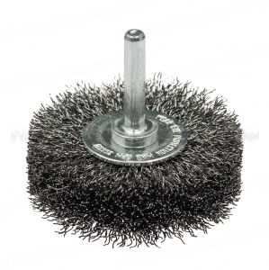 Щетка дисковая, гофрированная по нержавейке для дрели D30х9 мм ПрофОснастка Эксперт № 605 хв 6 мм RPM 20000 SS 0,3