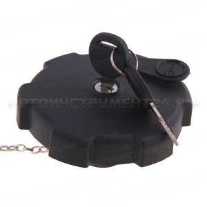 Крышка бензобака пластмассовая D=80мм с ключом и защитой, (AXOR-ATEGO-VOLVO-IVECO)