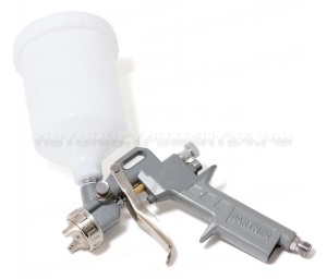 Краскораспылитель с верхним пластиковым бачком (600мл, 1.7мм, 2 bar, 85-113 л/мин, присоед. резьба 1/4") Partner S-990-17G