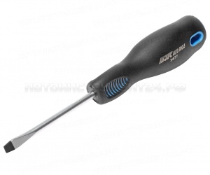 Отвертка шлицевая SL 5.5х75мм силовая JTC