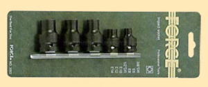 Набор ударных головок Звезда 3/8" Е6,Е8 и 1/2" Е10,Е12,Е14 на планке. 5пр. 3063