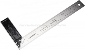 Угольник STAYER "PROFI" столярный, гравированная шкала, нержавеющее полотно 37мм, 350мм