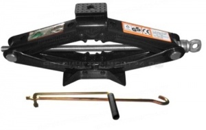 Домкрат RF-103A механический "ромб" с резиновой накладкой 1т (h min 100мм, h max 350мм, L-385мм) ROCKFORCE /1 NEW