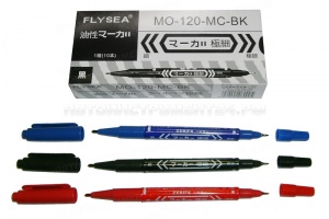 Маркер строительный 2-х сторонний ЧЕРНЫЙ 10шт. 27055