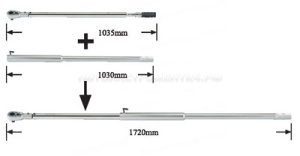 Динамометрический ключ 300-1500Hm, L=1035-1720 mm 1" 647A802