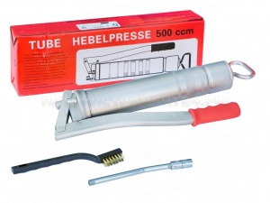 Шприц для густой смазки рычажно-плунжерный 500 гр под тубу (аналог FUKAR, набор со щеткой) 20шт уп