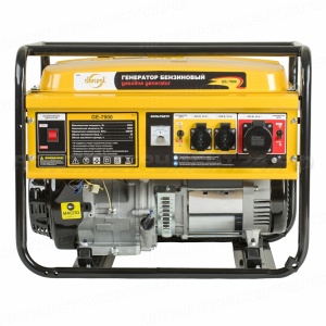 Генератор бензиновый GE 7900, 6,5 кВт, 220В/50Гц, 25 л, ручной старт DENZEL