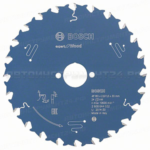 Пильный диск Expert for Wood 180x30x2.6/1.6x24T, 2608644032