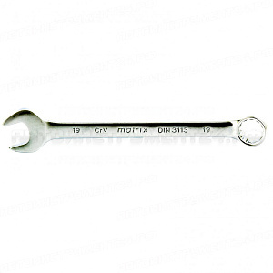 Ключ комбинированный, 19 мм, CrV, матовый хром. MATRIX