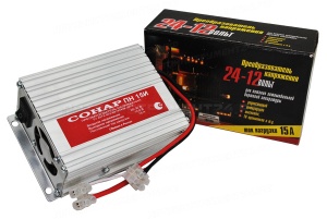 Преобразователь напряжения "Сонар" 24/12V, 15А импульсный