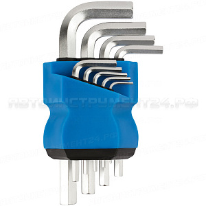 Ключи шестигранные, набор 9 шт. (1,5-10 мм ) в пластиковом держателе