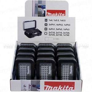 Набор насадок 25 мм с держателем 60 мм, 31 шт (12 наборов в упаковке) Makita D-30667-12