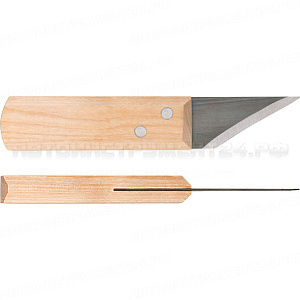 Нож сапожный, деревянная ручка 180 мм