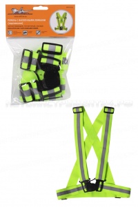 Ремень с наплечными лямками (подтяжками) светоотражающий, регулируемый, зеленый AIRLINE