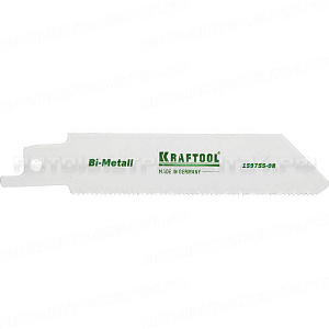 Полотно KRAFTOOL "INDUSTRIE QUALITAT", S522EF, для эл/ножовки, Bi-Metall, по металлу, шаг 1,4мм, 80мм