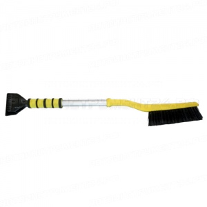 Щетка AB-2221 для снега с двойным скребком и мягкой ручкой 77см АВТОСТОП /1/12