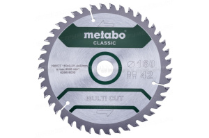 Пильн. диск MultiCutClassic 160x20 42 FZ/TZ 10°/B Metabo