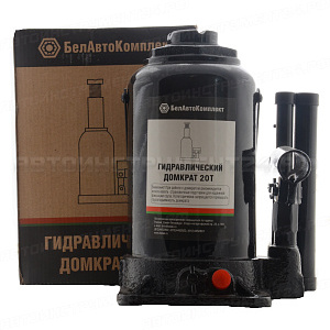 Домкрат гидравлический одноштоковый, бутылочный 20 тонн 255-425 мм (TUV, 2 клапана)
