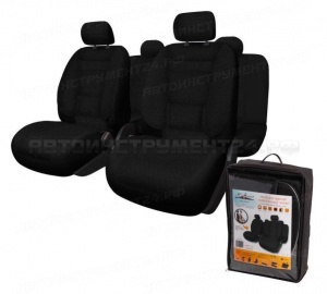 Чехлы для сидений универсальные "MONRO", 11 пред., повыш. комфорт, жаккард, черн. AIRLINE, ACS-UJ-01