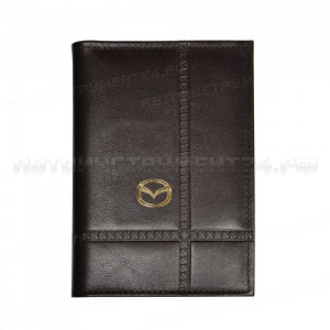 Бумажник водителя ВТ9КРЗ-5 RED натуральная кожа "MAZDA" (золотая фольга) АВТОСТОП /1