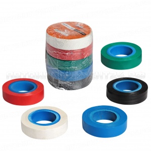 Изолента ПВХ, набор 5 шт.(син.,чёр.,кр.,зел., бел.), 15 мм*10 м AIRLINE, AIT-P-07K