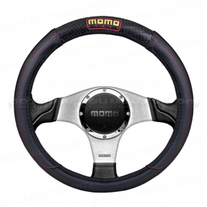 Оплётка руля "MOMO", серия "TUNING", перфорированная PU кожа, чёрн./красный,, 1/25