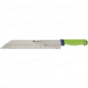 Нож для резки теплоизоляционных панелей, обрезиненная рукоятка, 475 мм, лезвие 340 мм. СИБРТЕХ