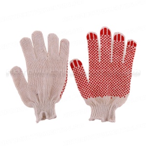 Перчатки хлопчатобумажные с ПВХ (точка)