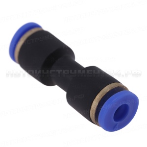 Соединитель тормозных трубок ПВХ, фитинг пластиковый прямой PUC D=4 мм