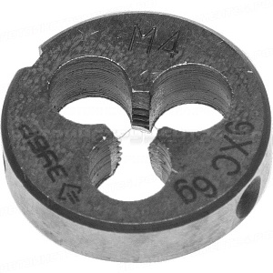 Плашка ЗУБР "МАСТЕР" круглая ручная для нарезания метрической резьбы, М4 x 0,7