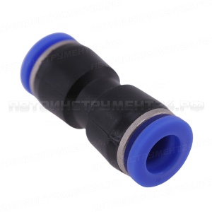 Соединитель тормозных трубок ПВХ, фитинг пластиковый прямой PUC D=8 мм