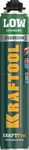 LOW EXPANSION пена монтажная с низким расширением, пистолетная, всесезонная, 800мл, SVS, KRAFTOOL