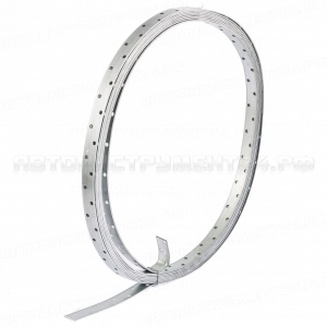 Лента перфорированная монтажная, 2 мм, LM 2см х 10 м, отвер. 4,5-5 мм, цинк, Россия. СИБРТЕХ