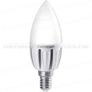 Лампа СВЕТОЗАР светодиодная "LED technology", цоколь Е14, теплый белый свет (2700К), 230В, 4,5Вт (40)