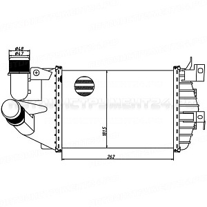 ОНВ (радиатор интеркулера) для автомобилей Astra H (04-)/Zafira B (05-) 1.3TD/1.7TD/1.9TD LUZAR, LRIC 2144