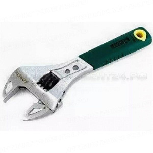 Ключ разводной "Шведский" с удлиннен.узкими губками 30 мм зев, L=200mm и ручкой в пластике. 649200AL