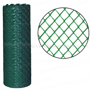 Решетка заборная в рулоне, зеленая, ячейка 18х18 мм, 1,5 х 25 м