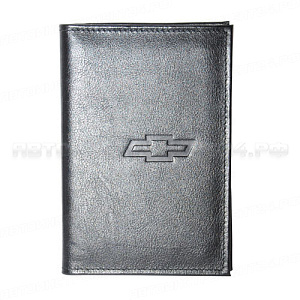 Бумажник водителя БВЛ5Л-21 BLACK натуральная кожа "CHEVROLET" (в коробке) АВТОСТОП /1