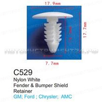 Клипса для крепления внутренней обшивки а/м Крайслер пластиковая (100шт/уп.) Forsage клипса F-C529(Chrysler)
