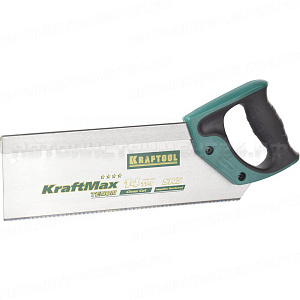 Ножовка с обушком для стусла (пила) KRAFTOOL "KraftMax" TENON, 14 /15 TPI, 300 мм, специальный зуб