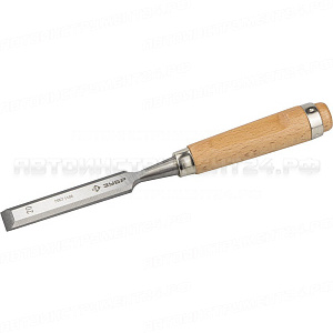 Стамеска-долото "СТ 500" с деревянной ручкой, хромованадиевая, 20мм, ЗУБР