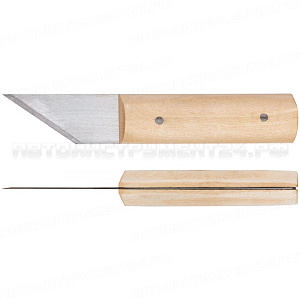 Нож сапожный, деревянная ручка 175 мм